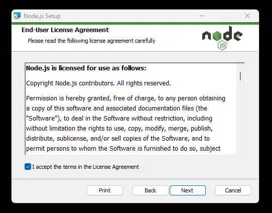 nodejs installation accept agreement.webp